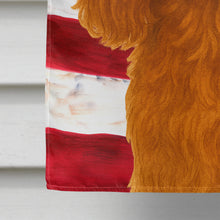 Load image into Gallery viewer, Ruby Cavalier Spaniel American Flag House Flag