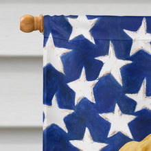 Load image into Gallery viewer, Cream Dachshund American Flag House Flag