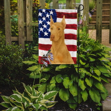Load image into Gallery viewer, Fawn Doberman Pinscher American Flag Garden Flag