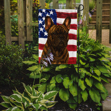 Load image into Gallery viewer, Brindle French Bulldog American Flag Garden Flag