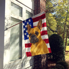 Load image into Gallery viewer, Fawn French Bulldog American Flag House Flag