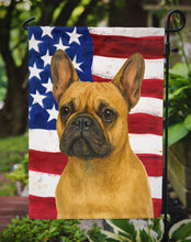 Load image into Gallery viewer, Fawn French Bulldog American Flag Garden Flag