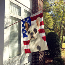 Load image into Gallery viewer, Pied French Bulldog American Flag House Flag