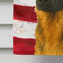 Load image into Gallery viewer, Black and Tan German Shepherd American Flag House Flag