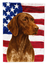 Load image into Gallery viewer, Liver German Shorthaired Pointer American Flag House Flag