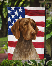 Load image into Gallery viewer, Roan German Shorthaired Pointer American Flag Garden Flag