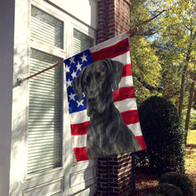 Load image into Gallery viewer, Black Great Dane American Flag House Flag