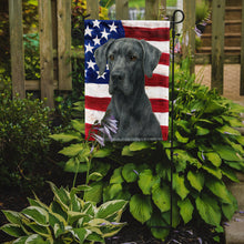 Load image into Gallery viewer, Blue Great Dane American Flag Garden Flag