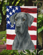 Load image into Gallery viewer, Blue Great Dane American Flag Garden Flag