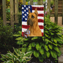 Load image into Gallery viewer, Fawn Great Dane American Flag Garden Flag