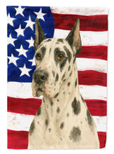 Load image into Gallery viewer, Harlequin Great Dane American Flag House Flag