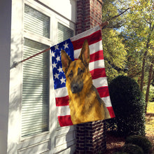 Load image into Gallery viewer, Sable German Shepherd American Flag House Flag