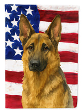 Load image into Gallery viewer, Sable German Shepherd American Flag House Flag