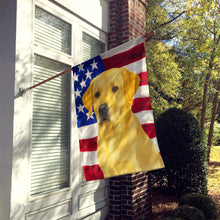 Load image into Gallery viewer, Yellow Labrador Retriever American Flag House Flag
