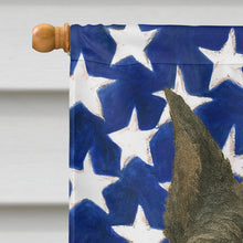 Load image into Gallery viewer, Black Schnauzer American Flag House Flag