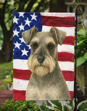 Load image into Gallery viewer, Schnauzer American Flag Garden Flag