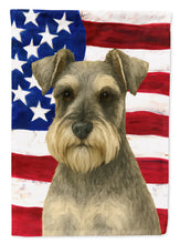 Load image into Gallery viewer, Schnauzer American Flag Garden Flag