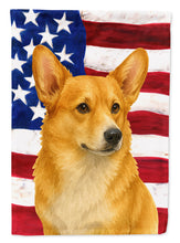 Load image into Gallery viewer, Fawn Pembroke Welsh Corgi American Flag House Flag