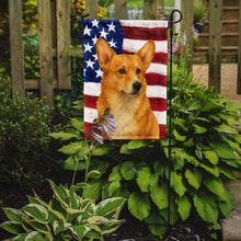 Load image into Gallery viewer, Fawn Pembroke Welsh Corgi American Flag Garden Flag