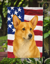Load image into Gallery viewer, Fawn Pembroke Welsh Corgi American Flag Garden Flag
