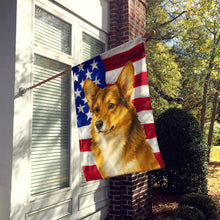 Load image into Gallery viewer, Sable Pembroke Welsh Corgi American Flag House Flag