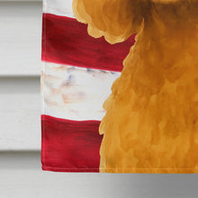 Load image into Gallery viewer, Apricot Miniature Poodle American Flag House Flag