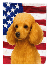 Load image into Gallery viewer, Apricot Miniature Poodle American Flag House Flag