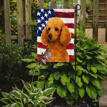 Load image into Gallery viewer, Apricot Miniature Poodle American Flag Garden Flag