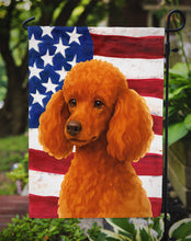 Load image into Gallery viewer, Red Miniature Poodle American Flag Garden Flag