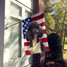 Load image into Gallery viewer, Parti Standard Poodle American Flag House Flag