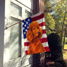 Load image into Gallery viewer, Red Standard Poodle American Flag House Flag