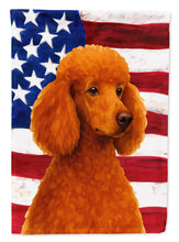 Load image into Gallery viewer, Red Standard Poodle American Flag House Flag