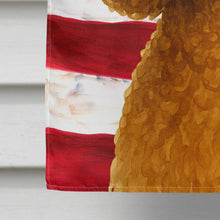 Load image into Gallery viewer, Apricot Standard Poodle American Flag House Flag