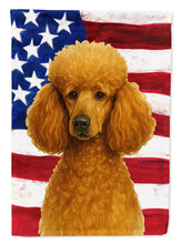Load image into Gallery viewer, Apricot Standard Poodle American Flag House Flag