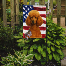 Load image into Gallery viewer, Apricot Standard Poodle American Flag Garden Flag