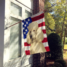 Load image into Gallery viewer, White Standard Poodle American Flag House Flag