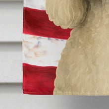 Load image into Gallery viewer, White Standard Poodle American Flag House Flag