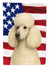 Load image into Gallery viewer, White Standard Poodle American Flag House Flag
