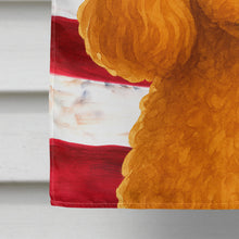 Load image into Gallery viewer, Apricot Toy Poodle American Flag House Flag