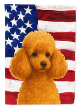 Load image into Gallery viewer, Apricot Toy Poodle American Flag Garden Flag