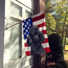 Load image into Gallery viewer, Black Toy Poodle American Flag House Flag