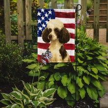 Load image into Gallery viewer, Parti Toy Poodle American Flag Garden Flag