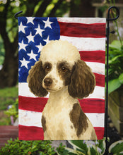 Load image into Gallery viewer, Parti Toy Poodle American Flag Garden Flag