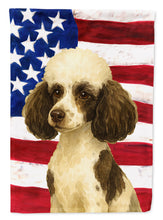 Load image into Gallery viewer, Parti Toy Poodle American Flag Garden Flag