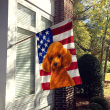 Load image into Gallery viewer, Red Toy Poodle American Flag House Flag