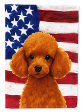 Load image into Gallery viewer, Red Toy Poodle American Flag Garden Flag