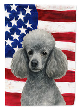Load image into Gallery viewer, Silver Toy Poodle American Flag House Flag
