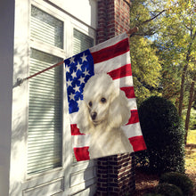 Load image into Gallery viewer, White Toy Poodle American Flag House Flag