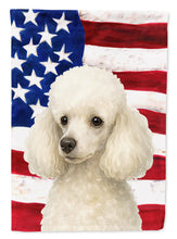 Load image into Gallery viewer, White Toy Poodle American Flag Garden Flag