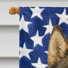 Load image into Gallery viewer, Agouti Siberian Husky American Flag House Flag